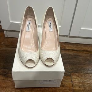 LK Bennett Wedge Gold Heels